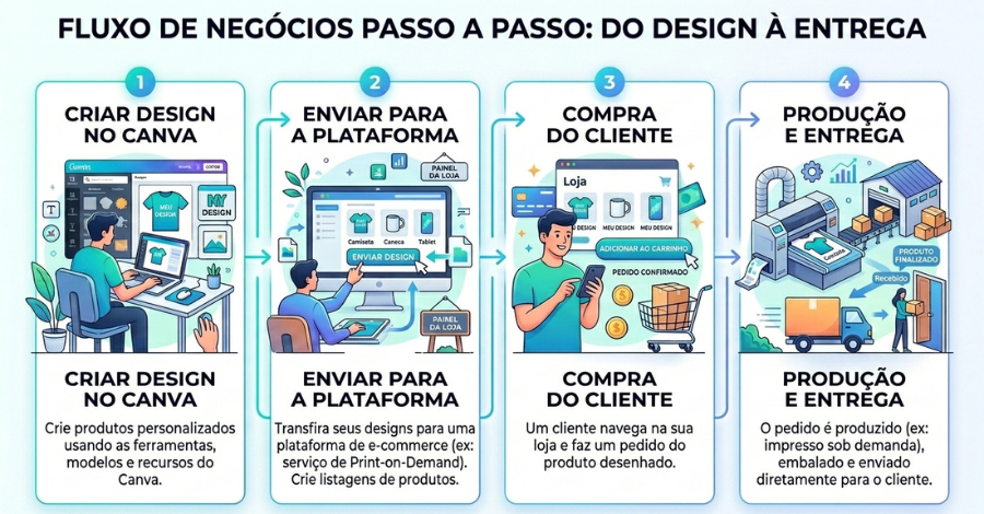 Print on Demand com Canva Brasil: Vender Produtos Sem Estoque em 2026 1 Plataformas de POD Disponíveis para Brasileiros em 2026