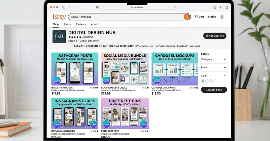 Como Criar e Vender Templates no Canva em 2026 1 O Etsy é o maior marketplace de produtos digitais do mundo.