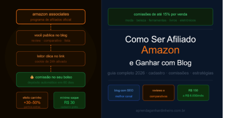 Como Ser Afiliado Amazon e Ganhar Dinheiro com Blog em 2026 (Guia Completo)