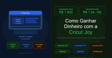 Como Usar a Cricut Joy para Ganhar Dinheiro em Casa em 2026