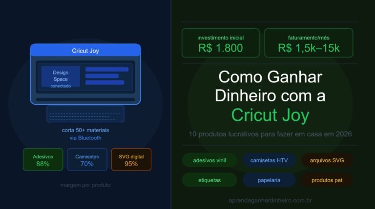 Como Usar a Cricut Joy para Ganhar Dinheiro em Casa em 2026