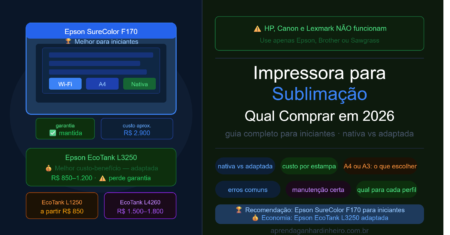 Impressora para Sublimação: Qual Comprar em 2026