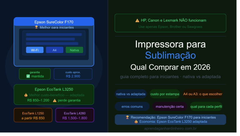 Impressora para Sublimação: Qual Comprar em 2026