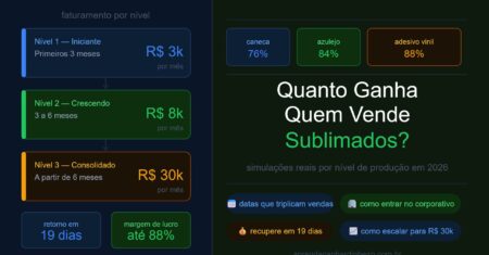 Quanto Ganha Quem Vende Produtos Sublimados por Mês em 2026